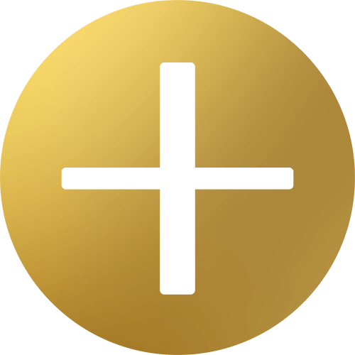 Gold plus white cross