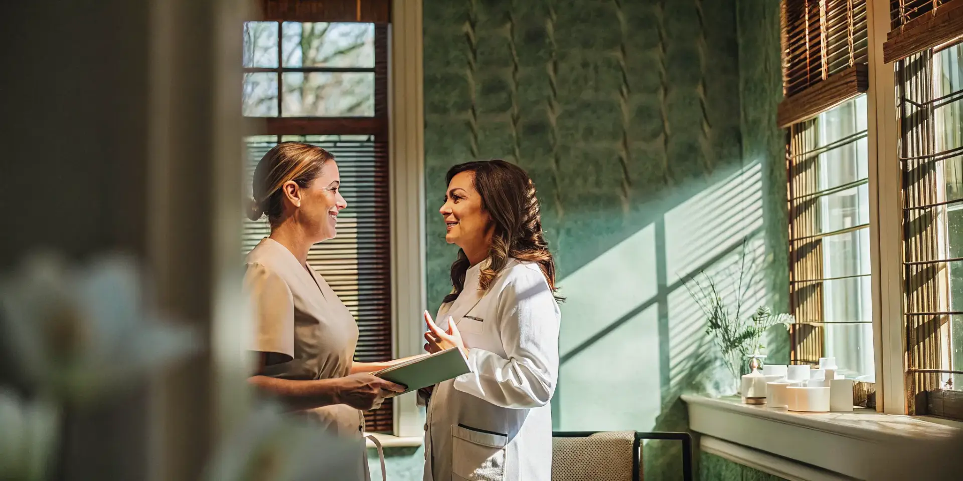 Patient discussing a personalized Botox timing plan during a medical spa consultation