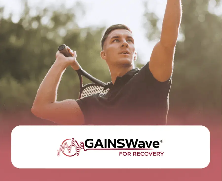Patient experiencing the benefits of GAINSWave Recovery therapy